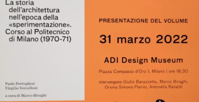 La storia dell’architettura nell’epoca della «sperimentazione». Corso al Politecnico di Milano (1970-71) – ADI 31.03.2022