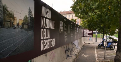 Il cantiere del Museo Nazionale della Resistenza parla alla città: le cesate e un totem interattivo raccontano il progetto